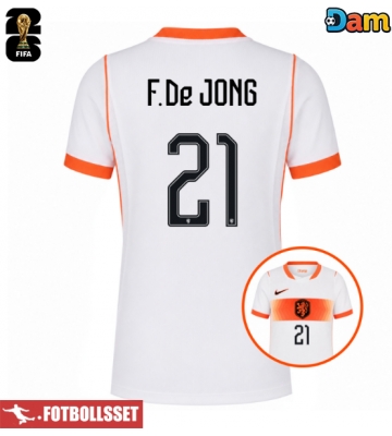 Nederländerna Frenkie de Jong #21 Bortatröja Dam VM 2026 Kortärmad